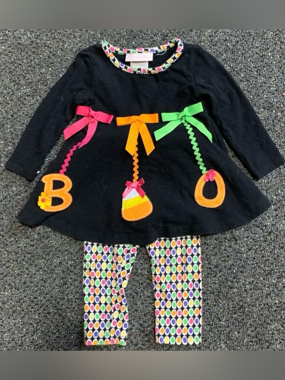 Bonnie Baby toddler girl 12 month mix and match artsy Halloween themed dress